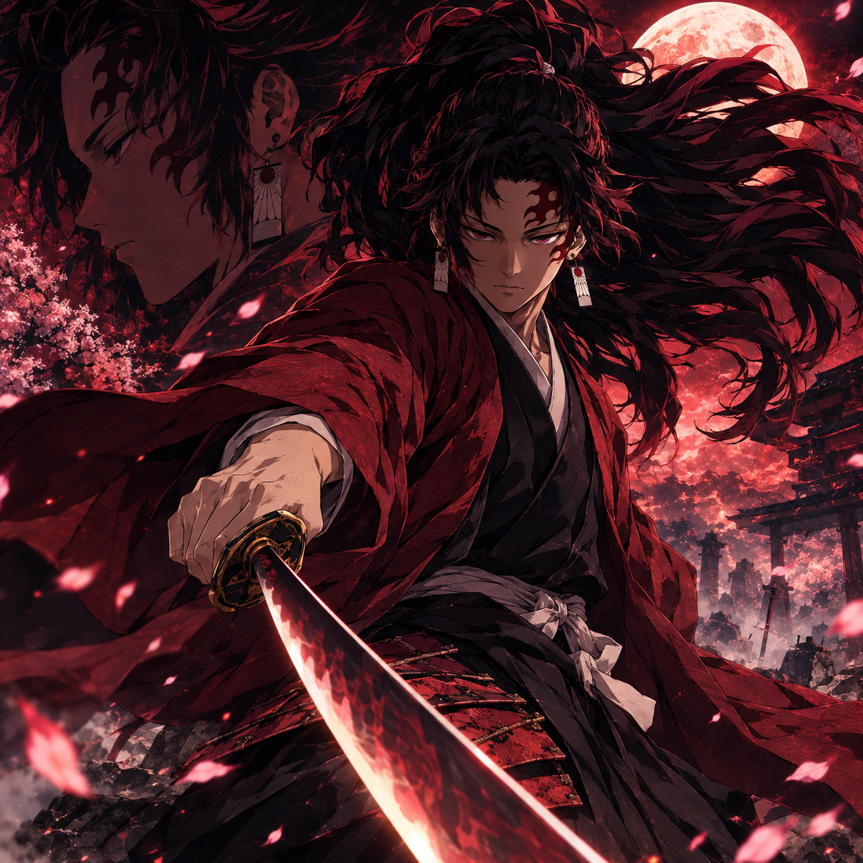 Yoriichi Tsugikuni AI Image Prompt – Cinematic Demon Slayer Anime Art